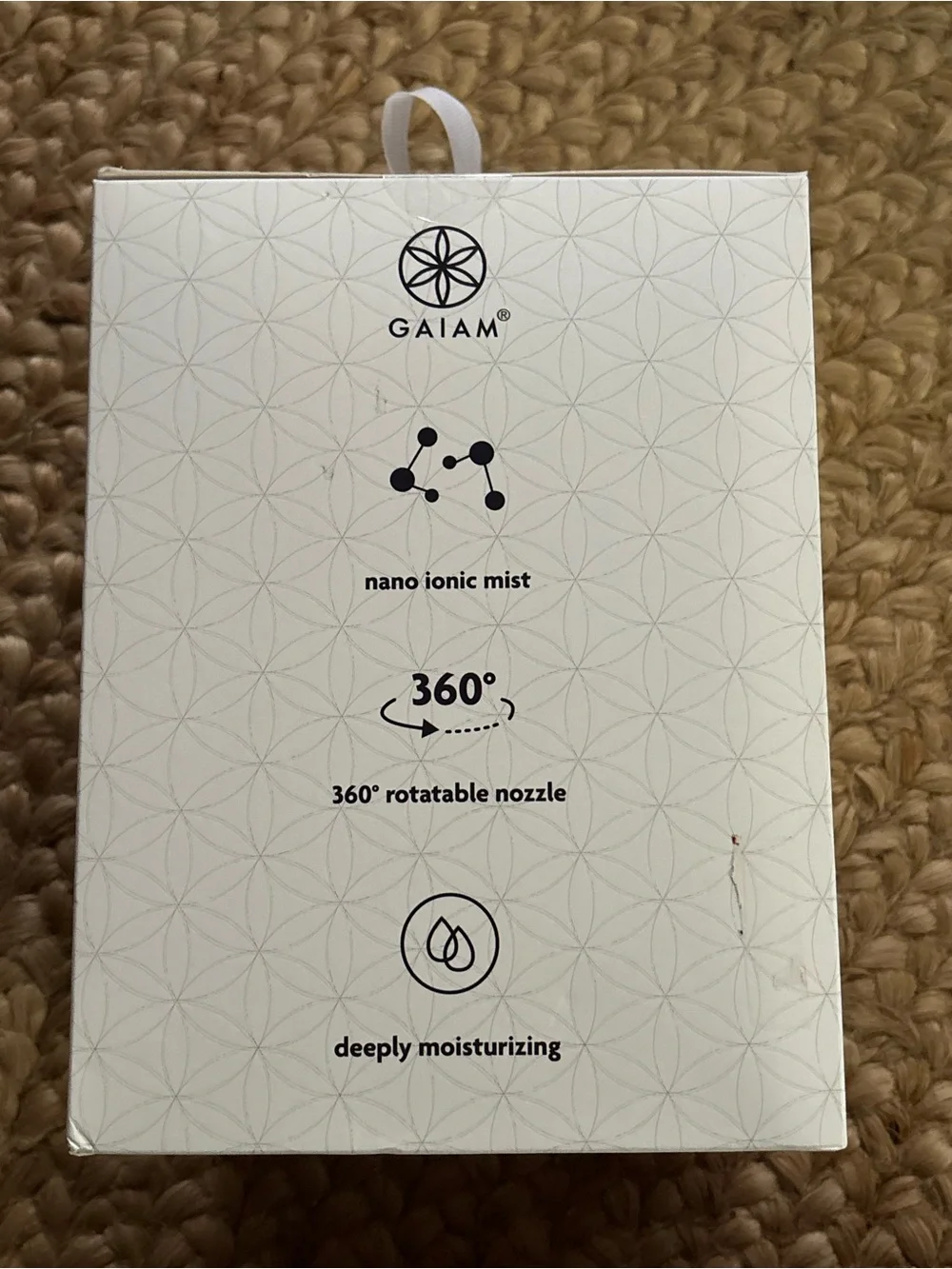 Gaiam White Facial Steamer with Nano Ionic 360 Rotatable Nozzle